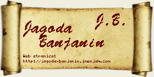 Jagoda Banjanin vizit kartica